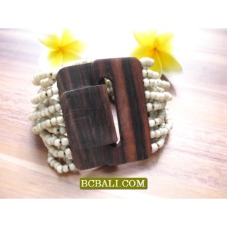 Bead Bracelet Wooden Buckles Clasps Stretching